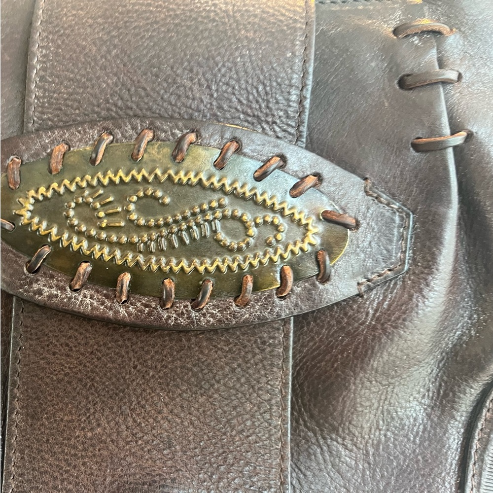 Barbara Buy deep chocolate brown leather boho
